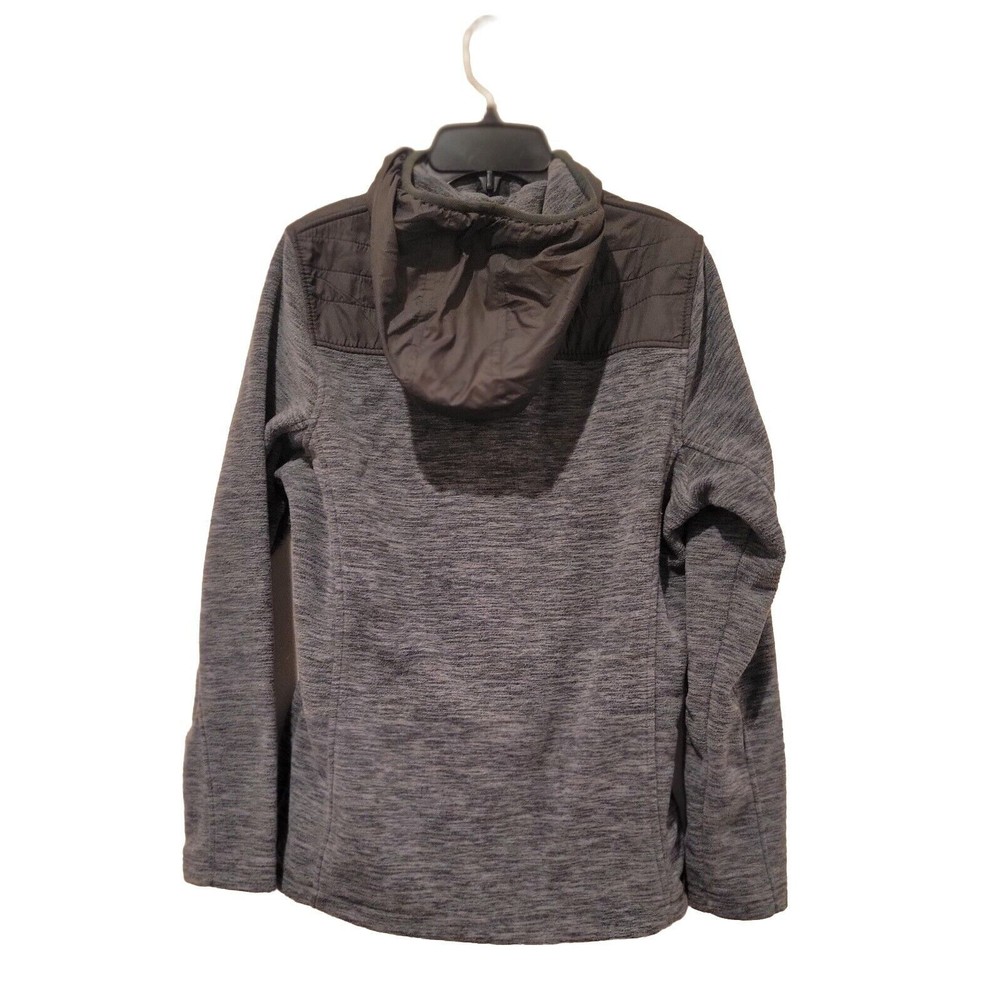 Rustic Ridge FLEECE Hooded Zip Up Jacket In Heather Grey-Women's Medium - Picture 2 of 11